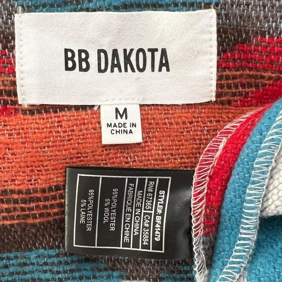 BB DAKOTA AZTEC SADDLE BLANKET PETUNIA HOODED TUNIC VEST SIZE MEDIUM - Picture 13 of 13